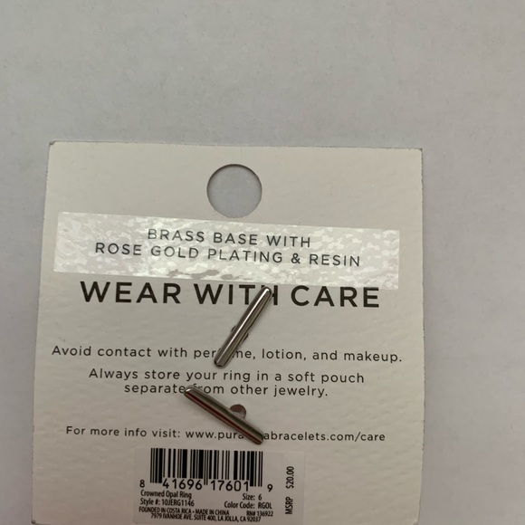 Pura Vida Ring - Rose Gold Tone with Opal Setting.  Elegant! - Picture 5 of 5